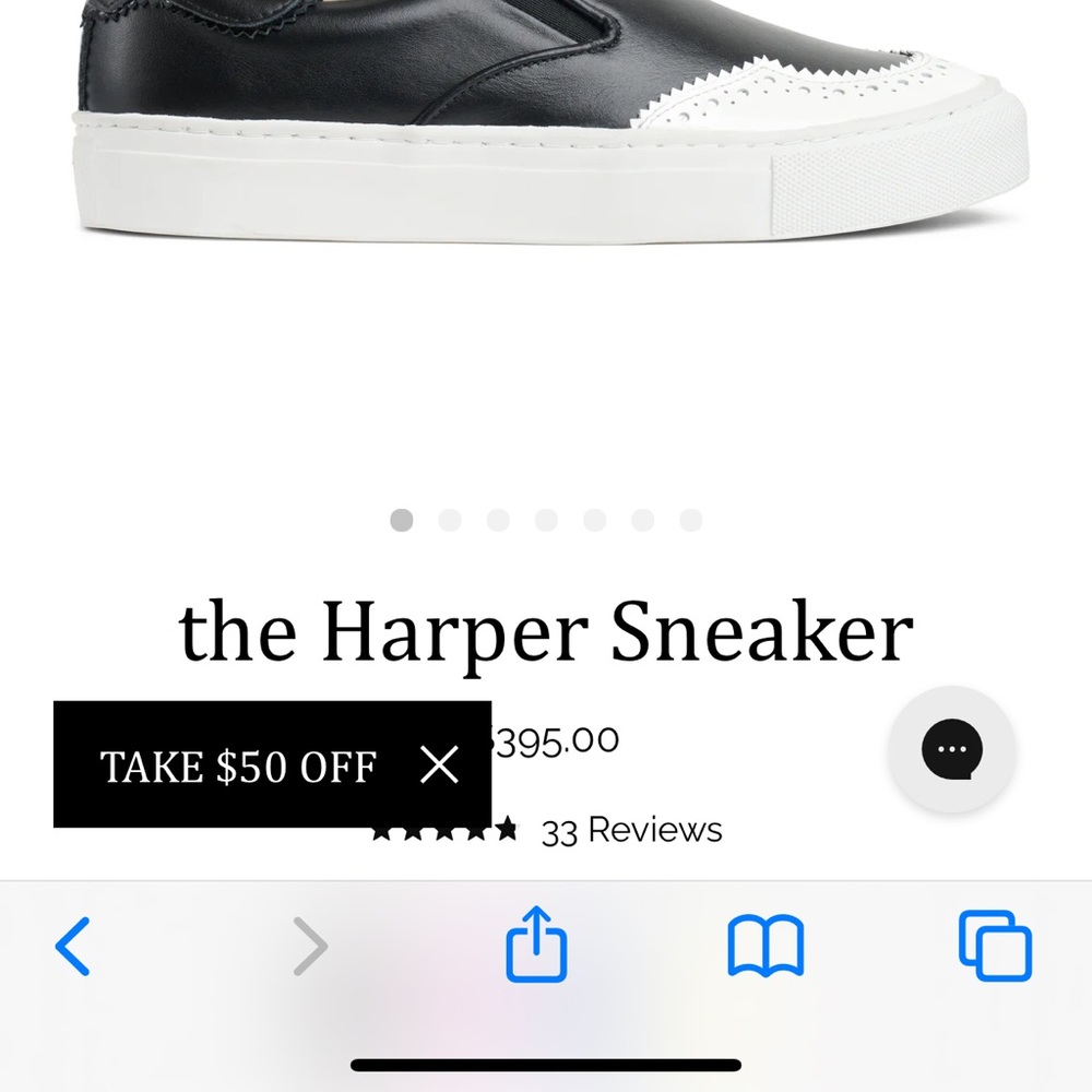 Black and White Harper Sneakers